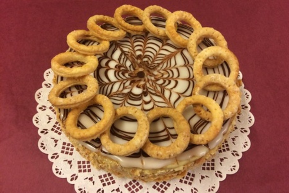 Millefeuille (Feuilletage au beurre / Crme ptissire au Kirsch)