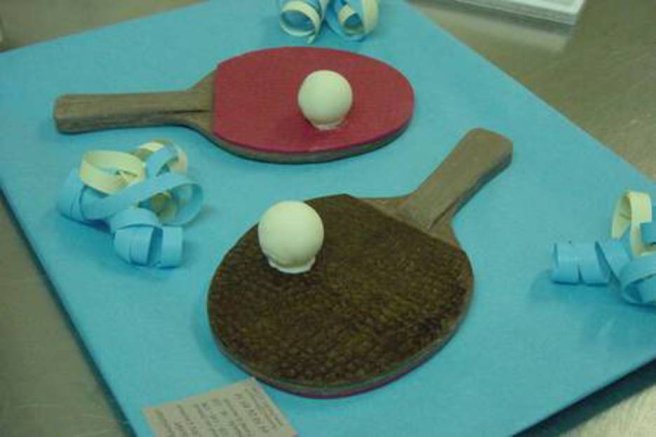 Raquettes de Ping Pong en Chocolat