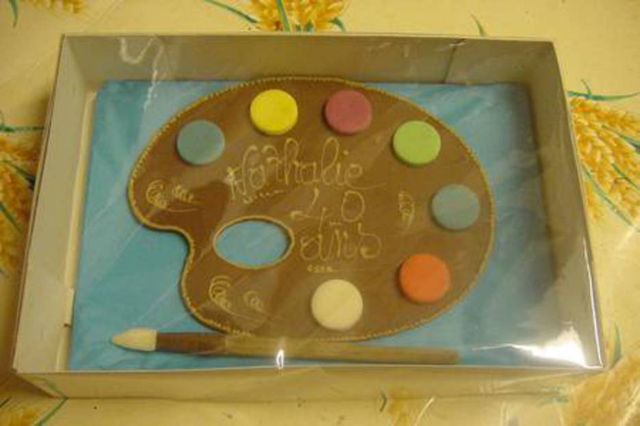 Palette de Peintre en chocolat