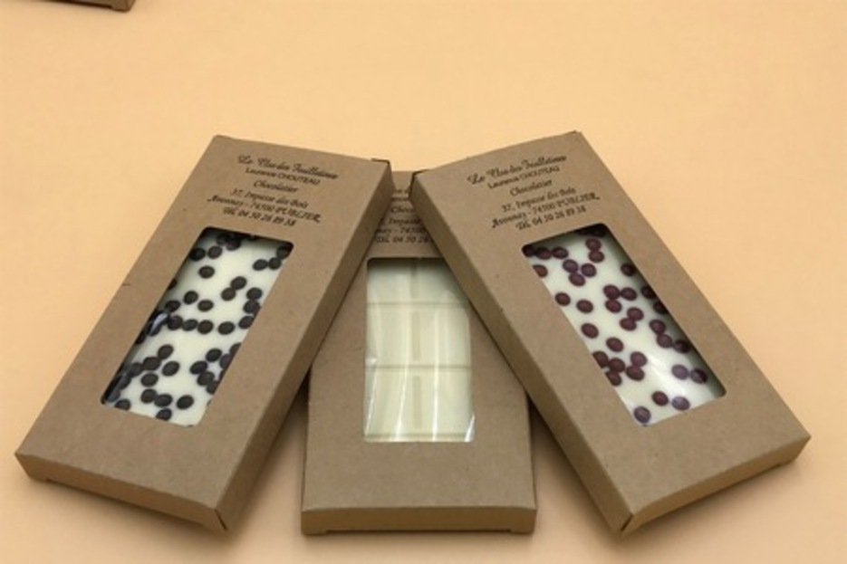 Tablettes de chocolat blanc